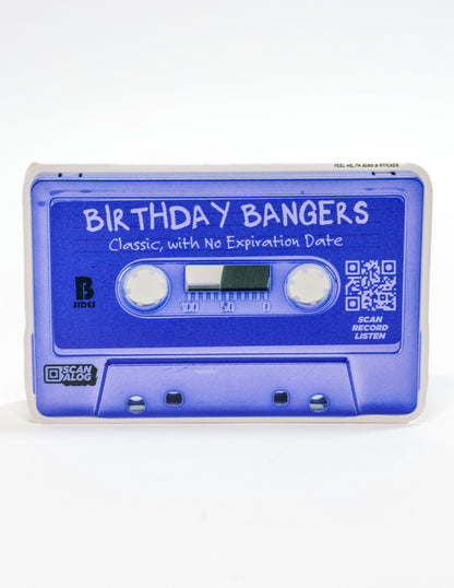 Greeting Card Sticker | Blue "Birthday Bangers"