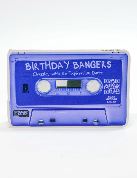 Greeting Card Sticker | Blue "Birthday Bangers"
