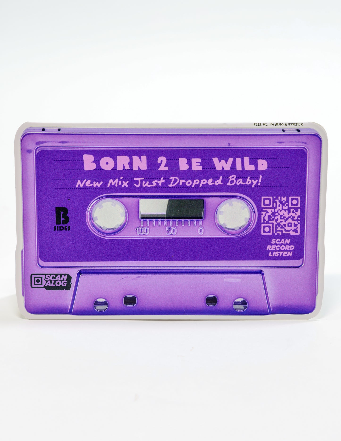 Greeting Card Sticker | Purple "Born 2 Be Wild"