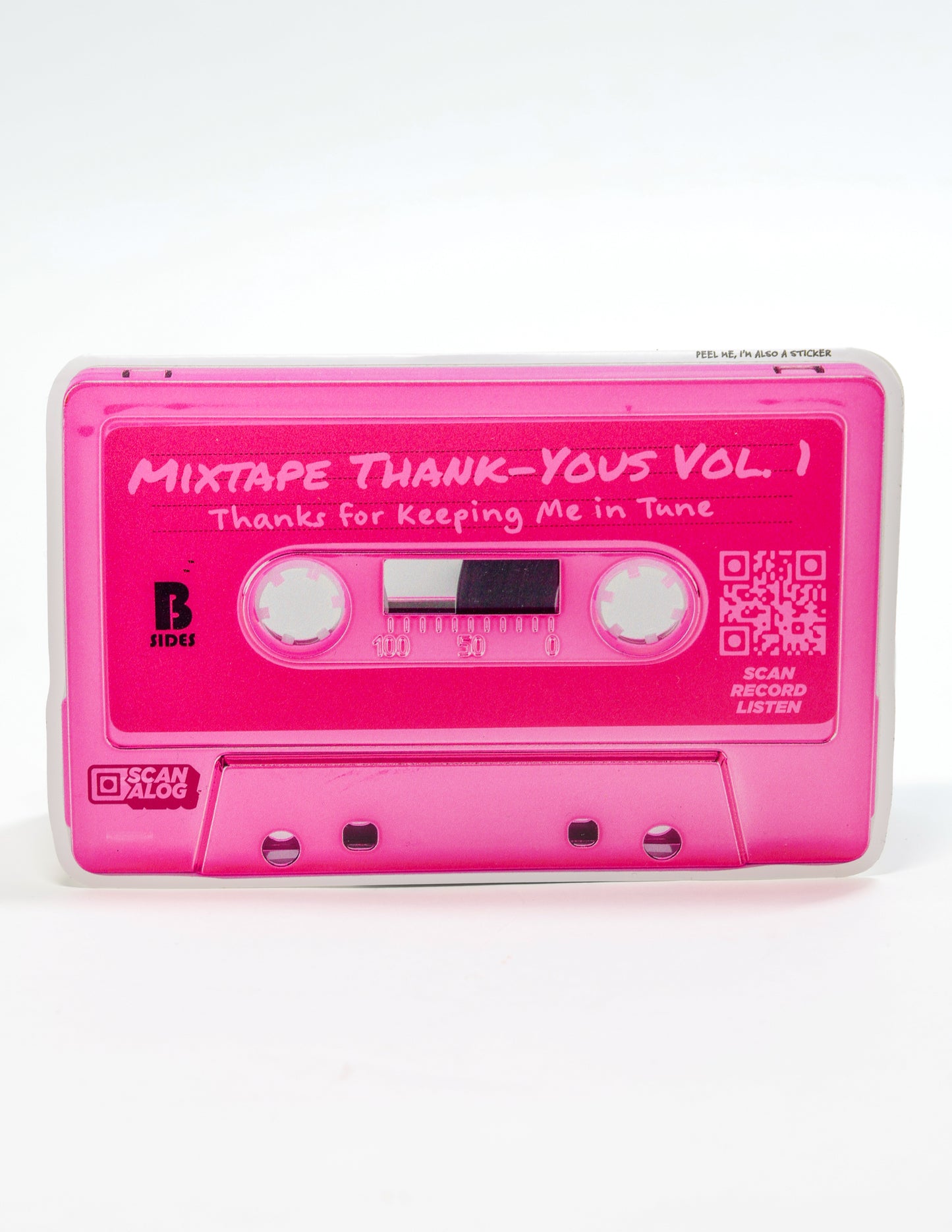 Greeting Card Sticker | Pink "Mixtape Thanks Yous Vol. 1"