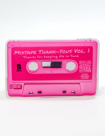Greeting Card Sticker | Pink "Mixtape Thanks Yous Vol. 1"