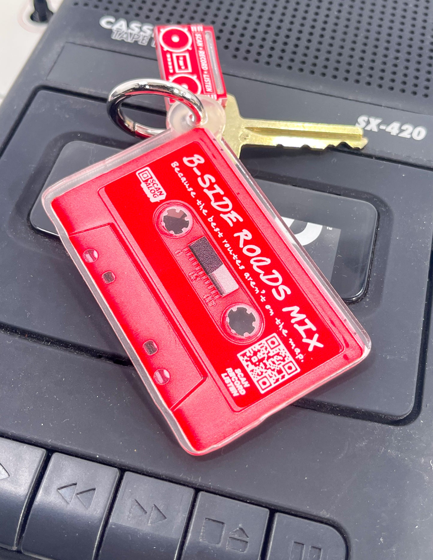 Keychain | Red "B-Side Roads Mix"