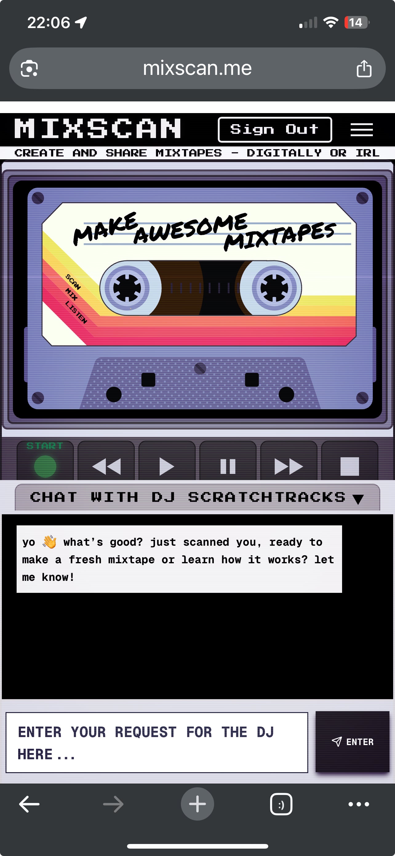 Greeting Card Sticker | Silver "Bad A$$ Birthday Mixtape"